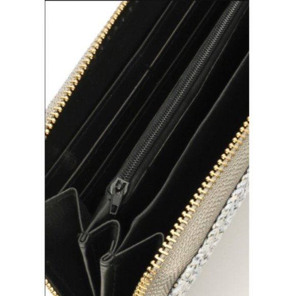 Straw Weave Zipper Wallet - Picture 2 of 2